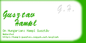 gusztav hampl business card